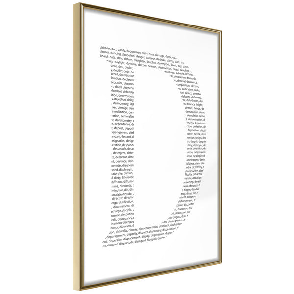 Poster - Capital D  - goud