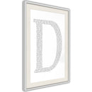 Poster - Capital D  - wit passepartout