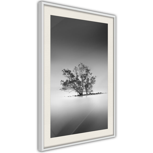 Poster - Loneliness I  - wit passepartout