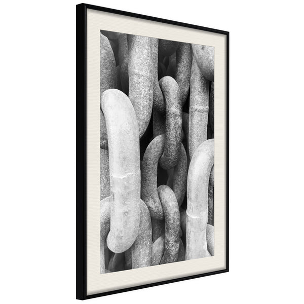 Poster - Chains  - zwart passepartout