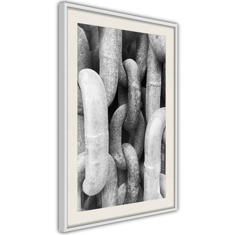Poster - Chains  - wit passepartout