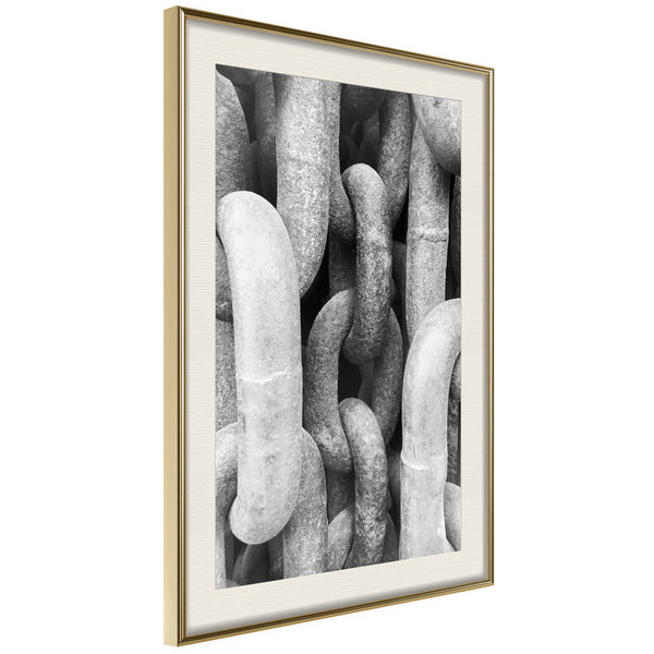 Poster - Chains  - goud passepartout