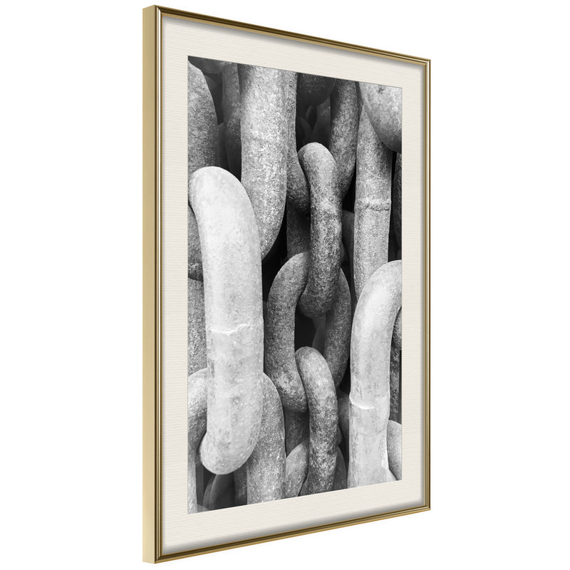 Poster - Chains  - goud passepartout