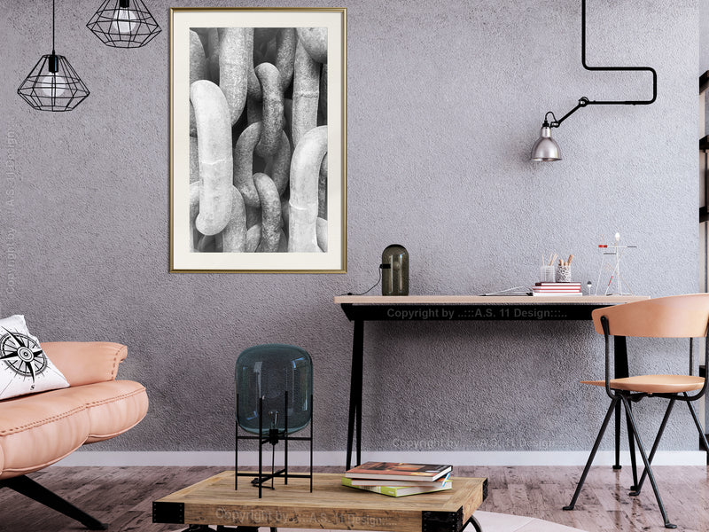 Poster - Chains  - goud passepartout