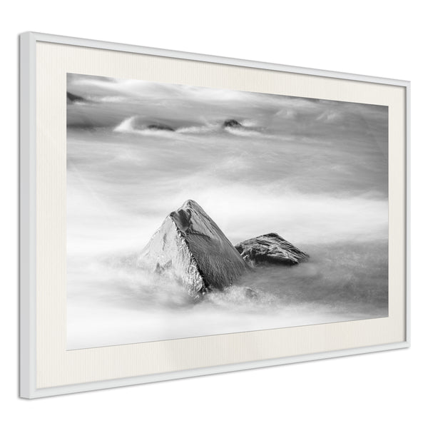 Poster - Loneliness II  - wit passepartout