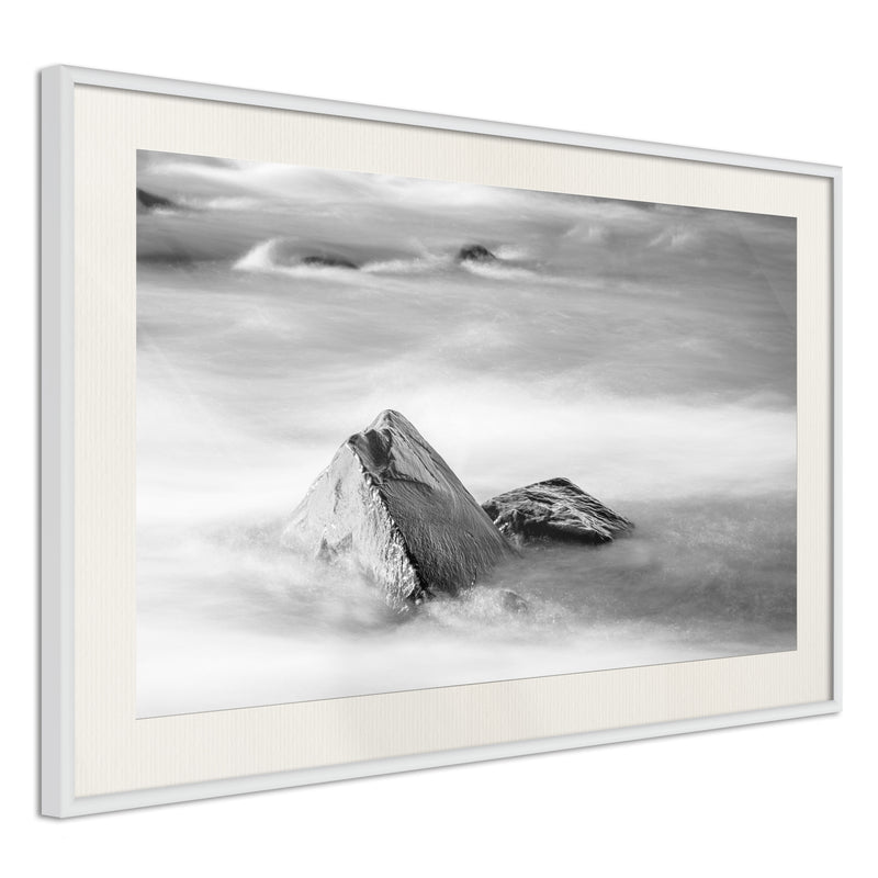 Poster - Loneliness II  - wit passepartout