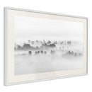 Poster - Fog Over the Forest  - wit passepartout