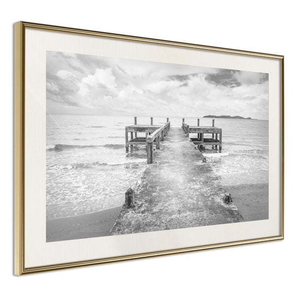 Poster - Old Pier  - goud passepartout