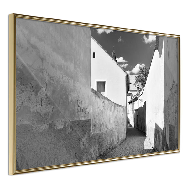 Poster - Sunny Day in the Town  - goud