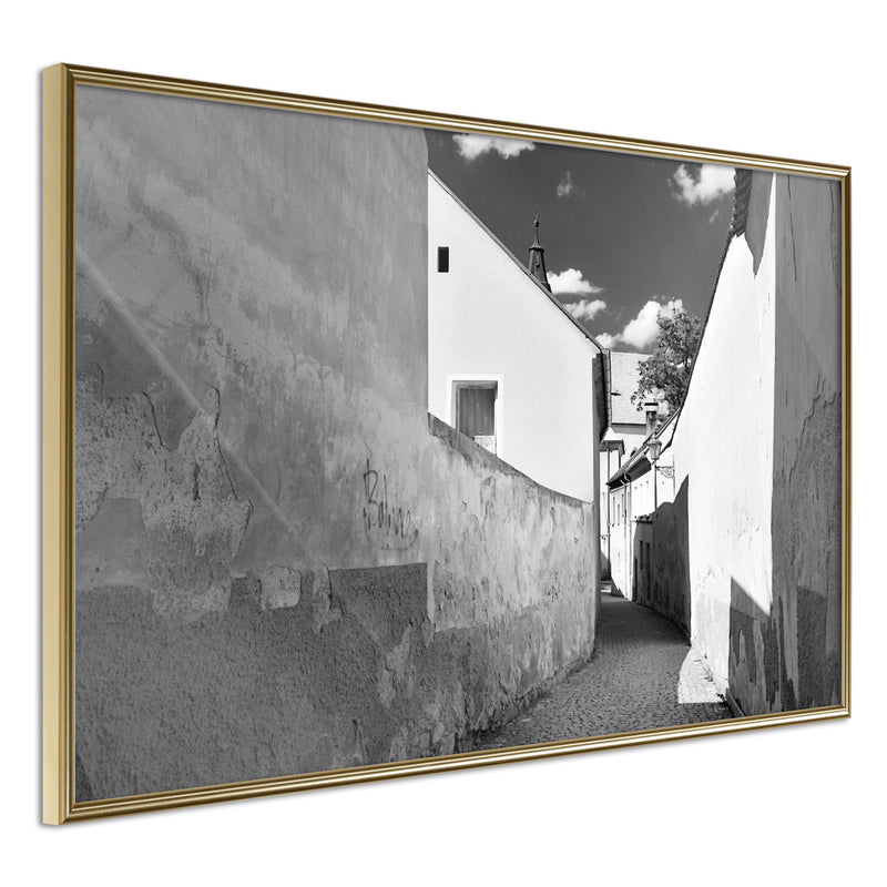 Poster - Sunny Day in the Town  - goud