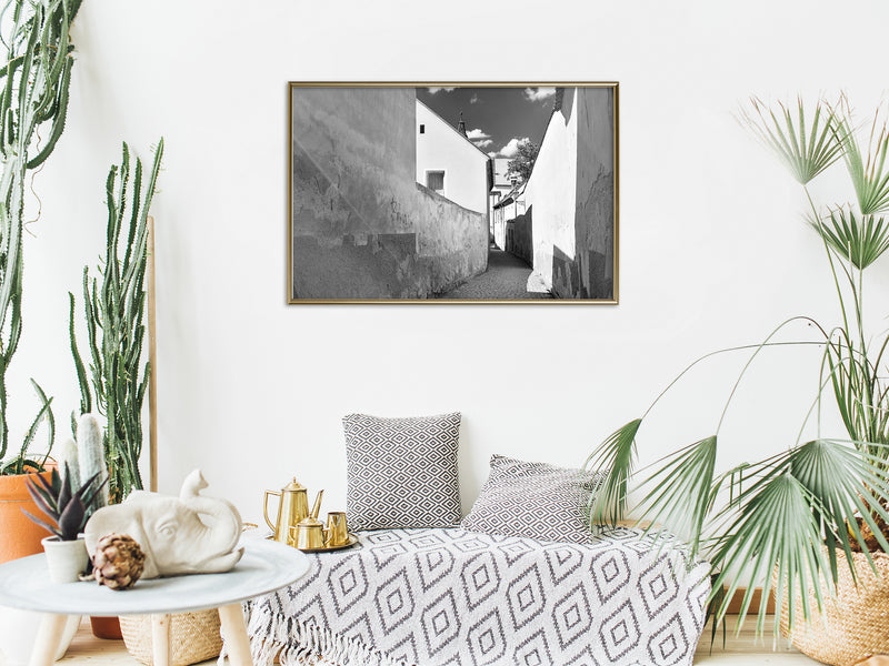 Poster - Sunny Day in the Town  - goud