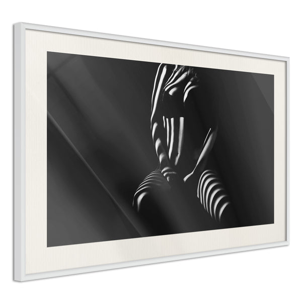 Poster - Blinds Shadow  - wit passepartout