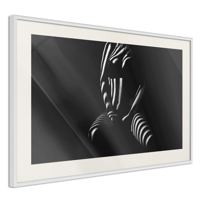 Poster - Blinds Shadow  - wit passepartout