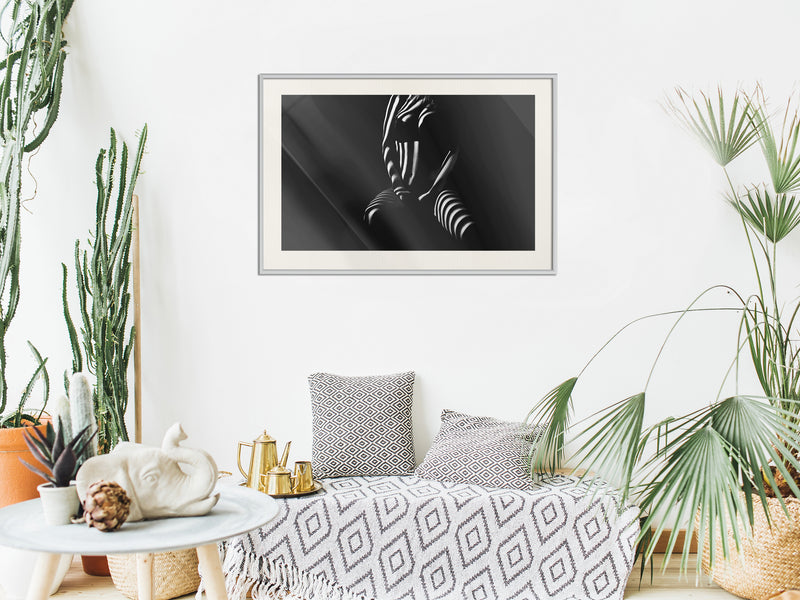 Poster - Blinds Shadow  - wit passepartout