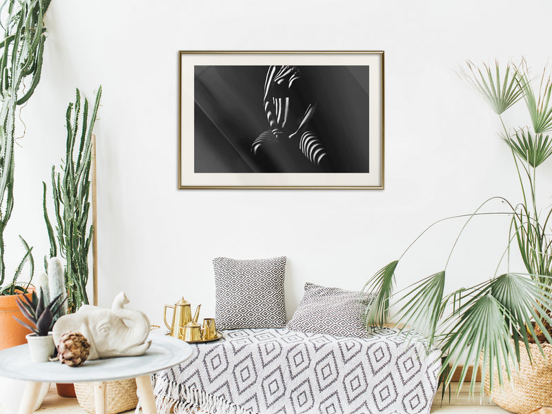 Poster - Blinds Shadow  - goud passepartout