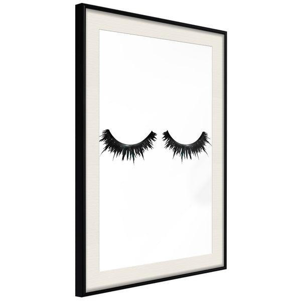 Poster - False Eyelashes  - zwart passepartout