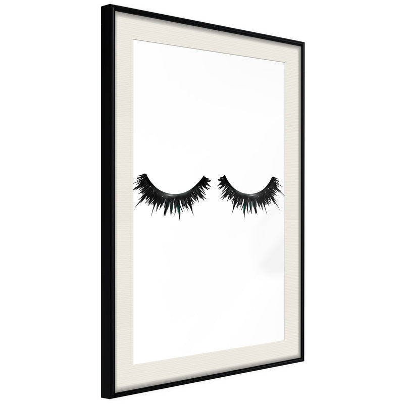 Poster - False Eyelashes  - zwart passepartout