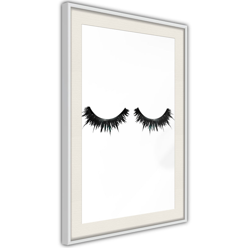 Poster - False Eyelashes  - wit passepartout