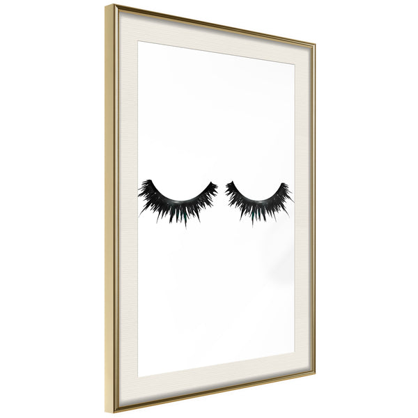 Poster - False Eyelashes  - goud passepartout