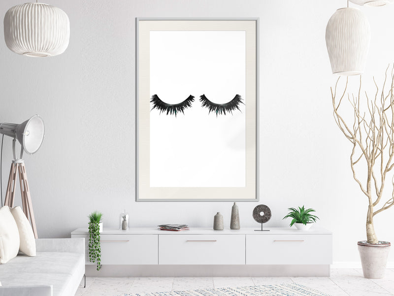Poster - False Eyelashes  - wit passepartout