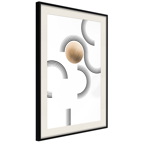 Poster - Sphere in a Trap  - zwart passepartout