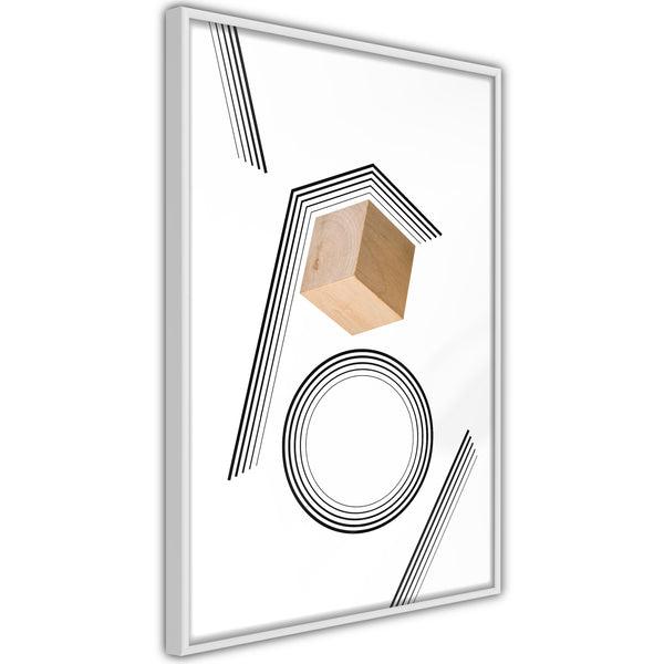 Poster - Cube in a Trap  - wit