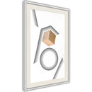 Poster - Cube in a Trap  - wit passepartout