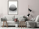 Poster - Levitating Sphere  - zwart passepartout
