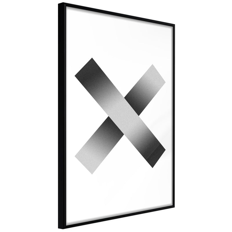 Poster - X  - zwart
