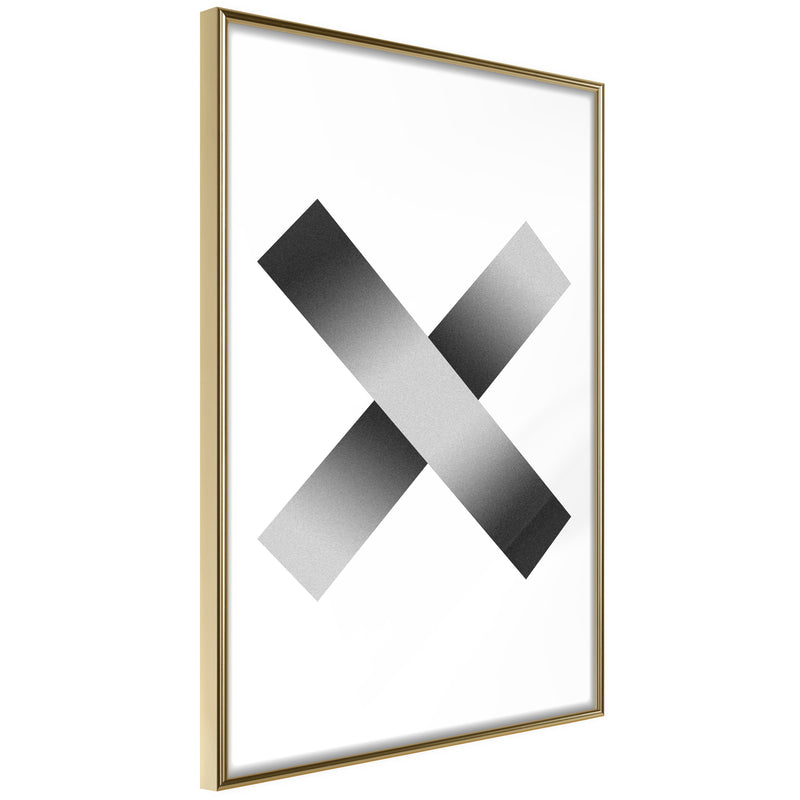Poster - X  - goud
