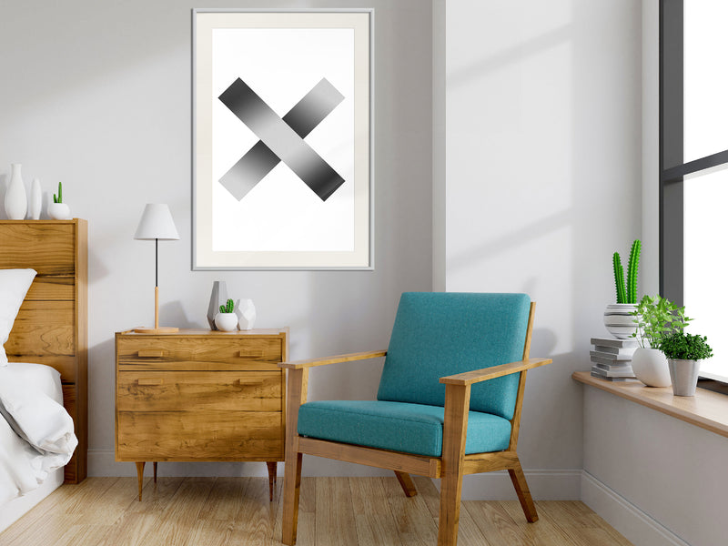 Poster - X  - wit passepartout