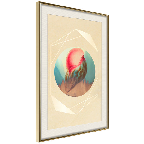 Poster - Sound of the Sea  - goud passepartout