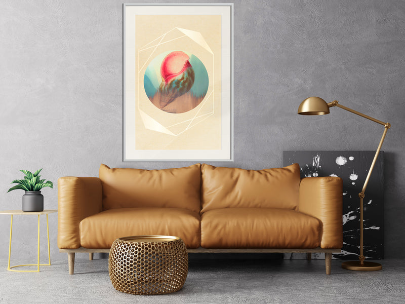 Poster - Sound of the Sea  - wit passepartout