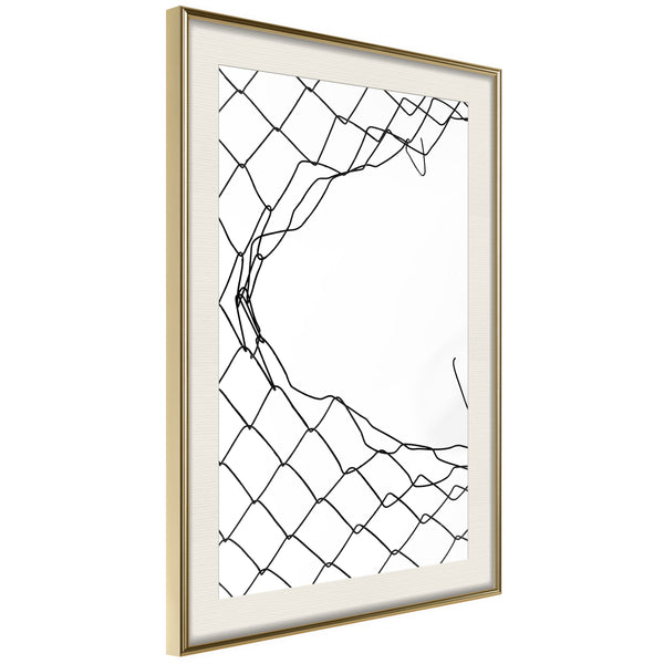 Poster - Escape  - goud passepartout