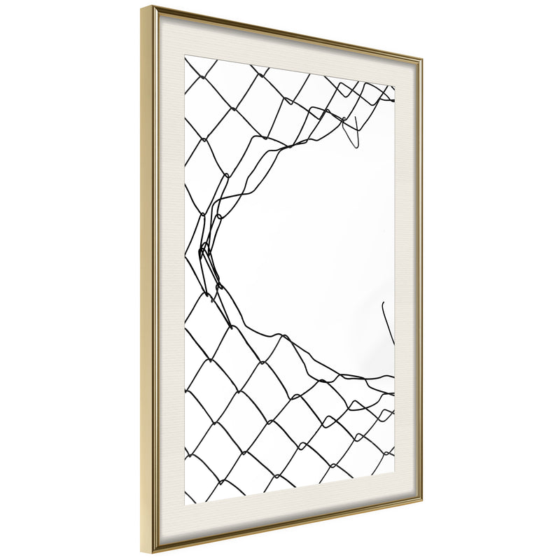 Poster - Escape  - goud passepartout