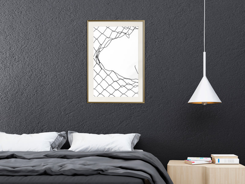 Poster - Escape  - goud passepartout