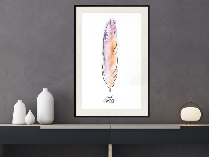 Poster - Lightness I  - zwart passepartout