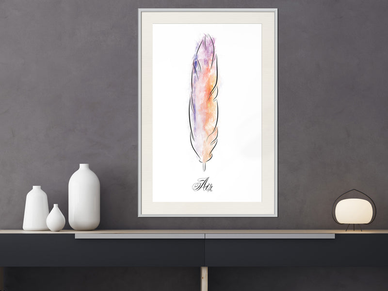 Poster - Lightness I  - wit passepartout