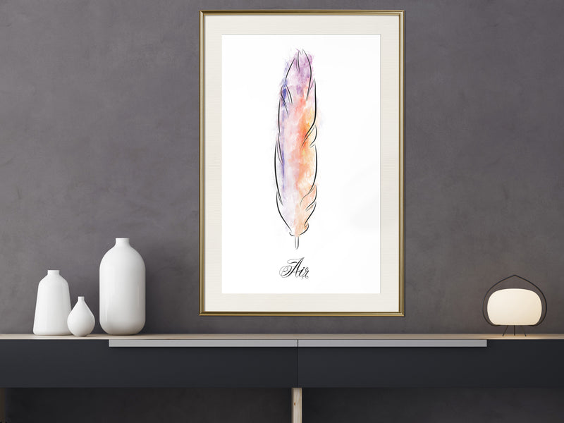 Poster - Lightness I  - goud passepartout