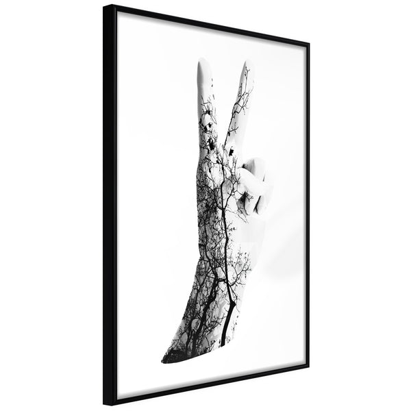 Poster - Peace  - zwart