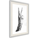 Poster - Peace  - wit passepartout