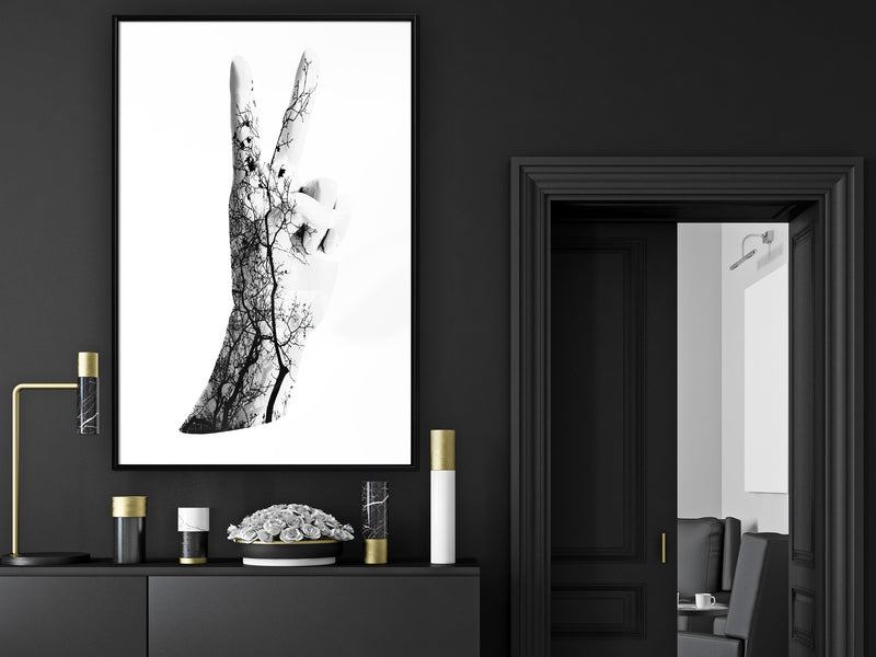 Poster - Peace  - zwart