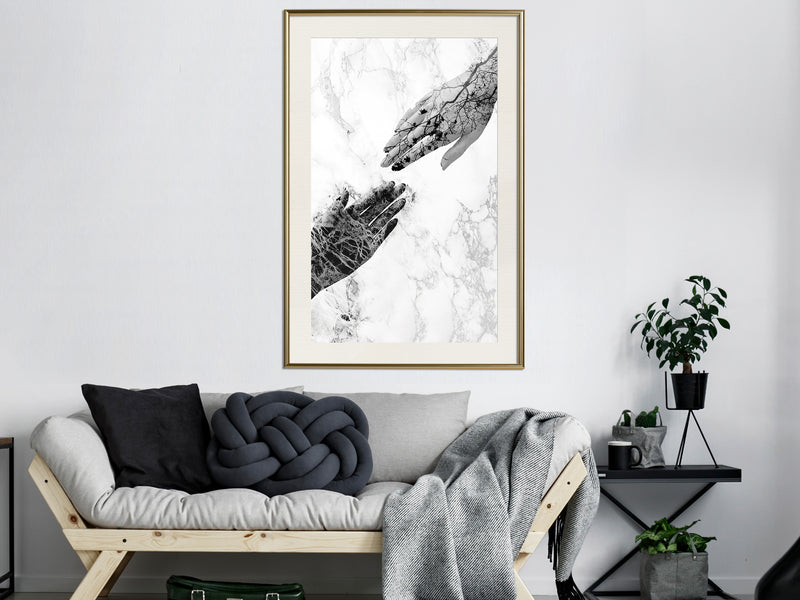 Poster - Almost  - goud passepartout