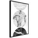 Poster - Three Shades of Marble  - zwart