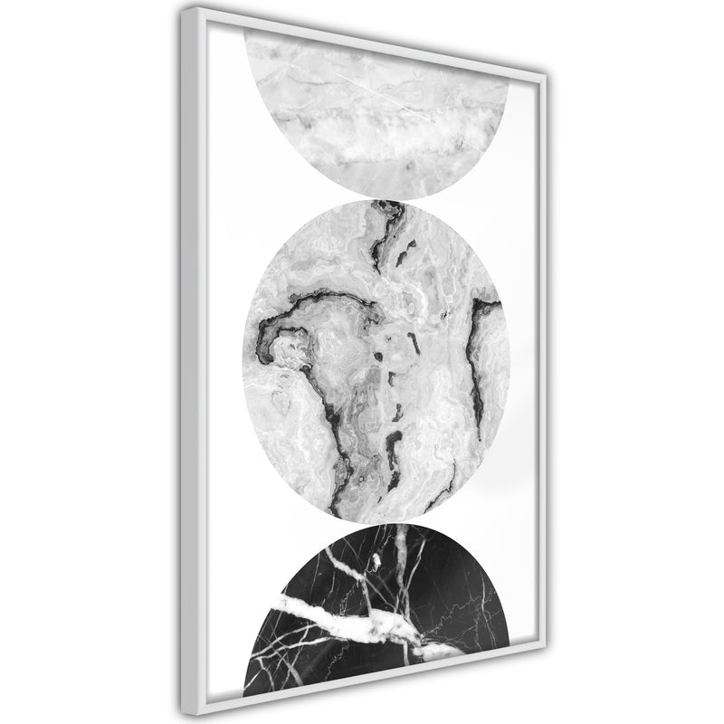 Poster - Three Shades of Marble  - wit