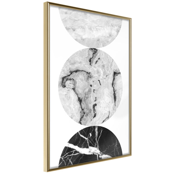 Poster - Three Shades of Marble  - goud