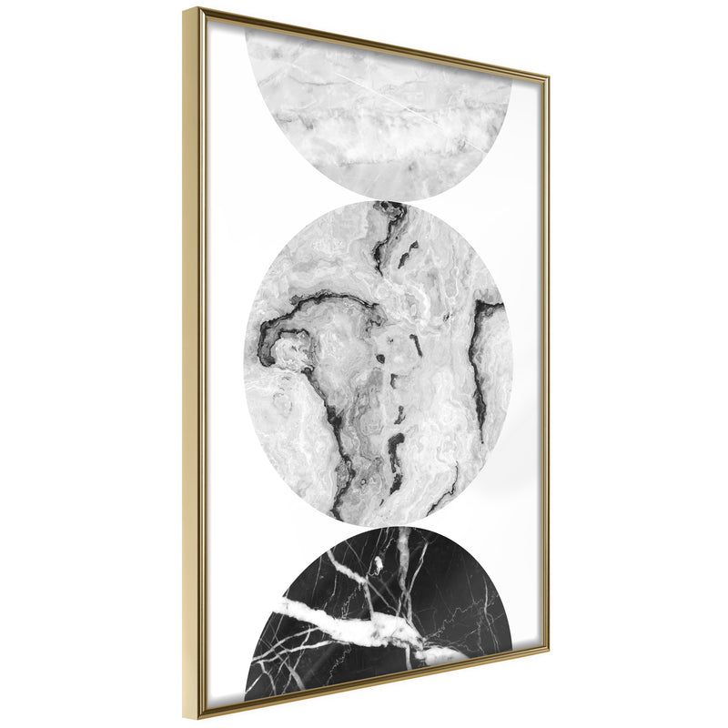 Poster - Three Shades of Marble  - goud