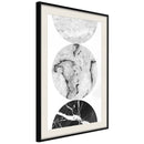 Poster - Three Shades of Marble  - zwart passepartout
