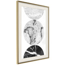 Poster - Three Shades of Marble  - goud passepartout