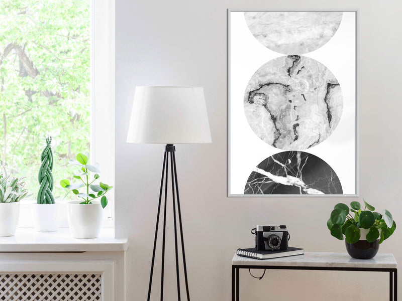 Poster - Three Shades of Marble  - wit